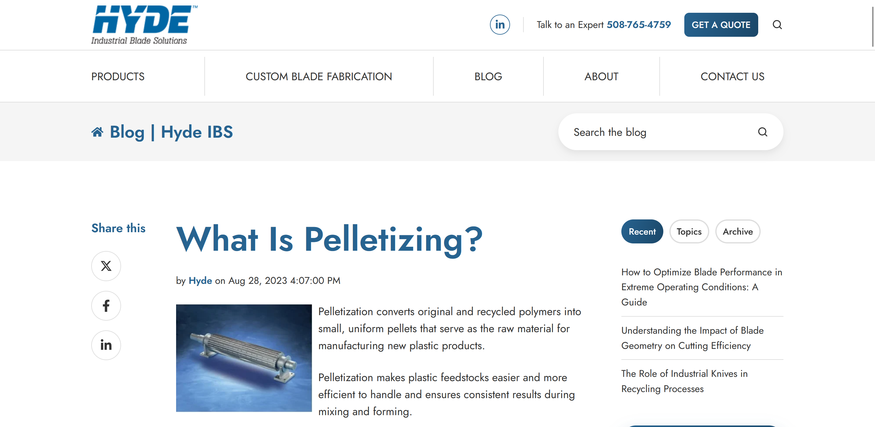 [Blog] What Is Pelletizing?
